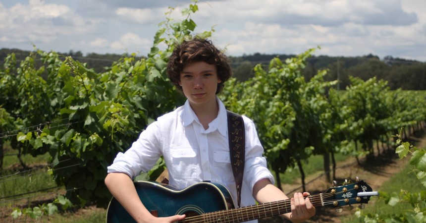 Finnian sings his way to Gympie  IMAGE