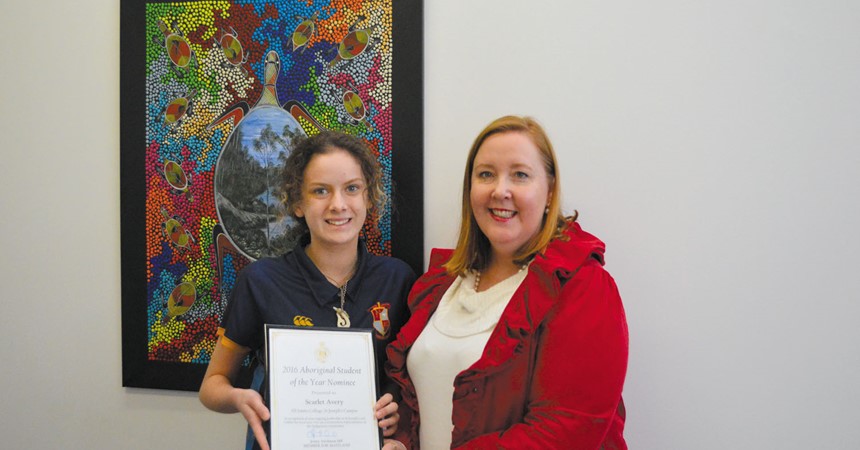 Diocesan student awarded local Aboriginal Student of the Year IMAGE