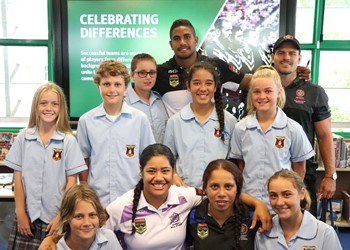 NRL All Stars join St Mary’s students for an afternoon of belonging IMAGE