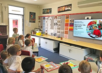 Famous Author visits St Joseph’s live from the Opera House IMAGE