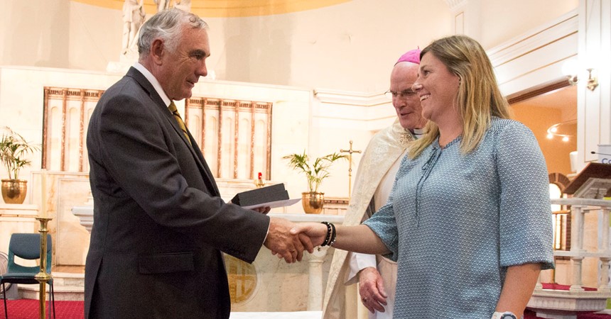 Amy McGarry awarded 2017 Monsignor Coolahan Award for Excellence in Teaching IMAGE