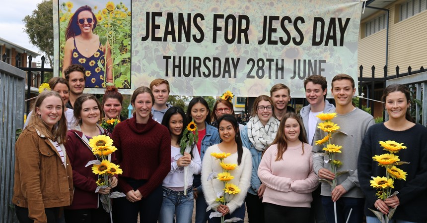 Newcastle schools don denim for Jeans for Jess day IMAGE