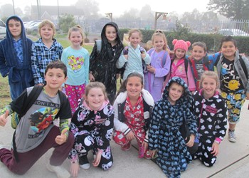 Rosary Park students wear their pyjamas to school for St Vincent de Paul IMAGE