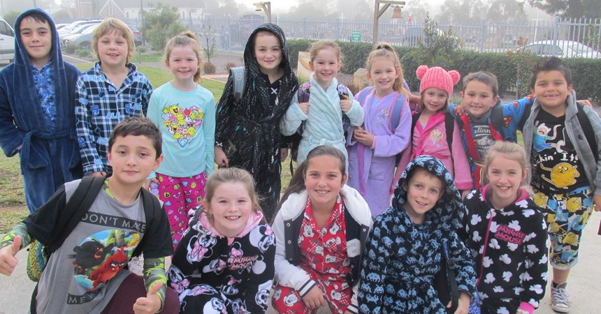 Rosary Park students wear their pyjamas to school for St Vincent de Paul IMAGE