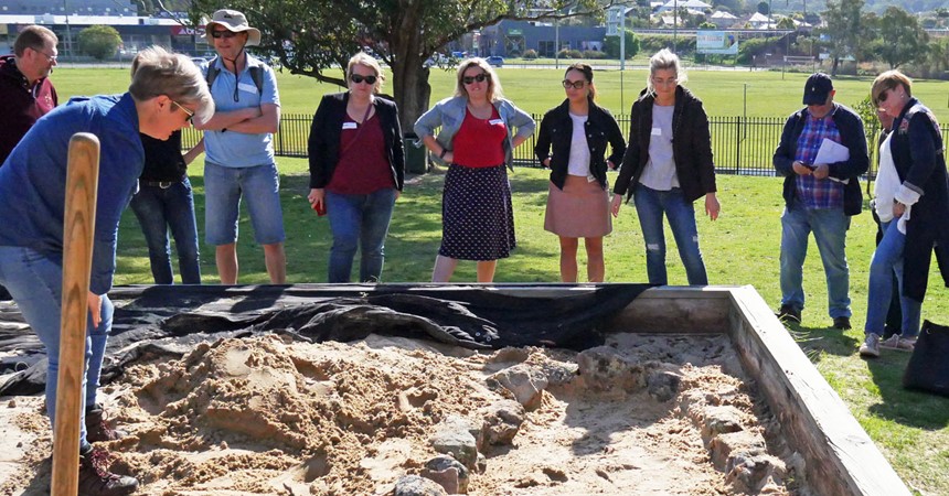 Archaeological dig at St Pius X High School IMAGE