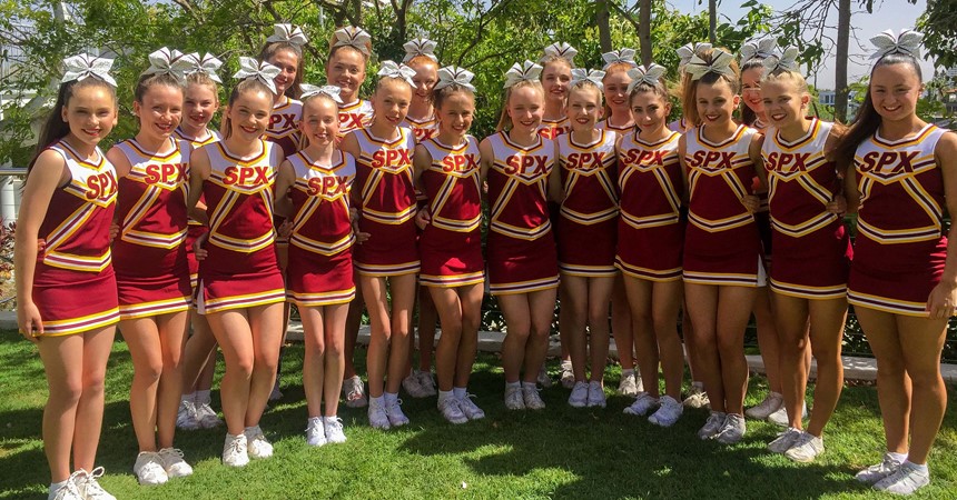 St Pius X are the champions at cheerleading IMAGE