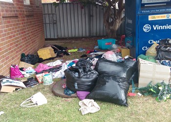 Illegal dumping at Vinnies IMAGE