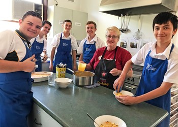 St Clare’s volunteers at Community Kitchen IMAGE