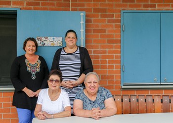 Celebrating Volunteer Week: Helen Webber, Freda Younan, Kimberley Day and Naomi Kinkade at Holy Name Forster IMAGE