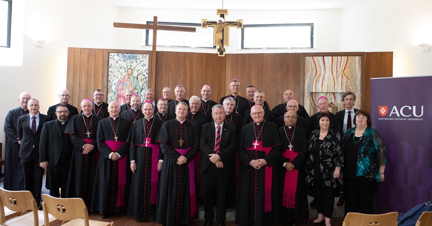 Australian Bishops visit ACU Rome Campus during their Ad Limina pilgrimage IMAGE