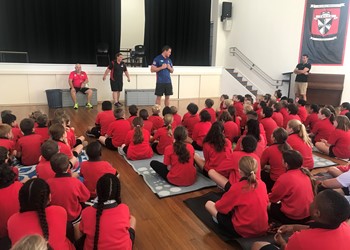 Newcastle Knights players adopt schools across the Diocese IMAGE