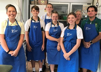 Student volunteers at Taree Community Kitchen  IMAGE