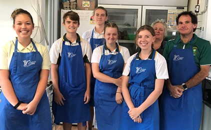 Student volunteers at Taree Community Kitchen  IMAGE