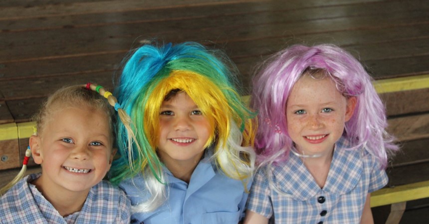 Crazy hair day - coins for Cambodia IMAGE